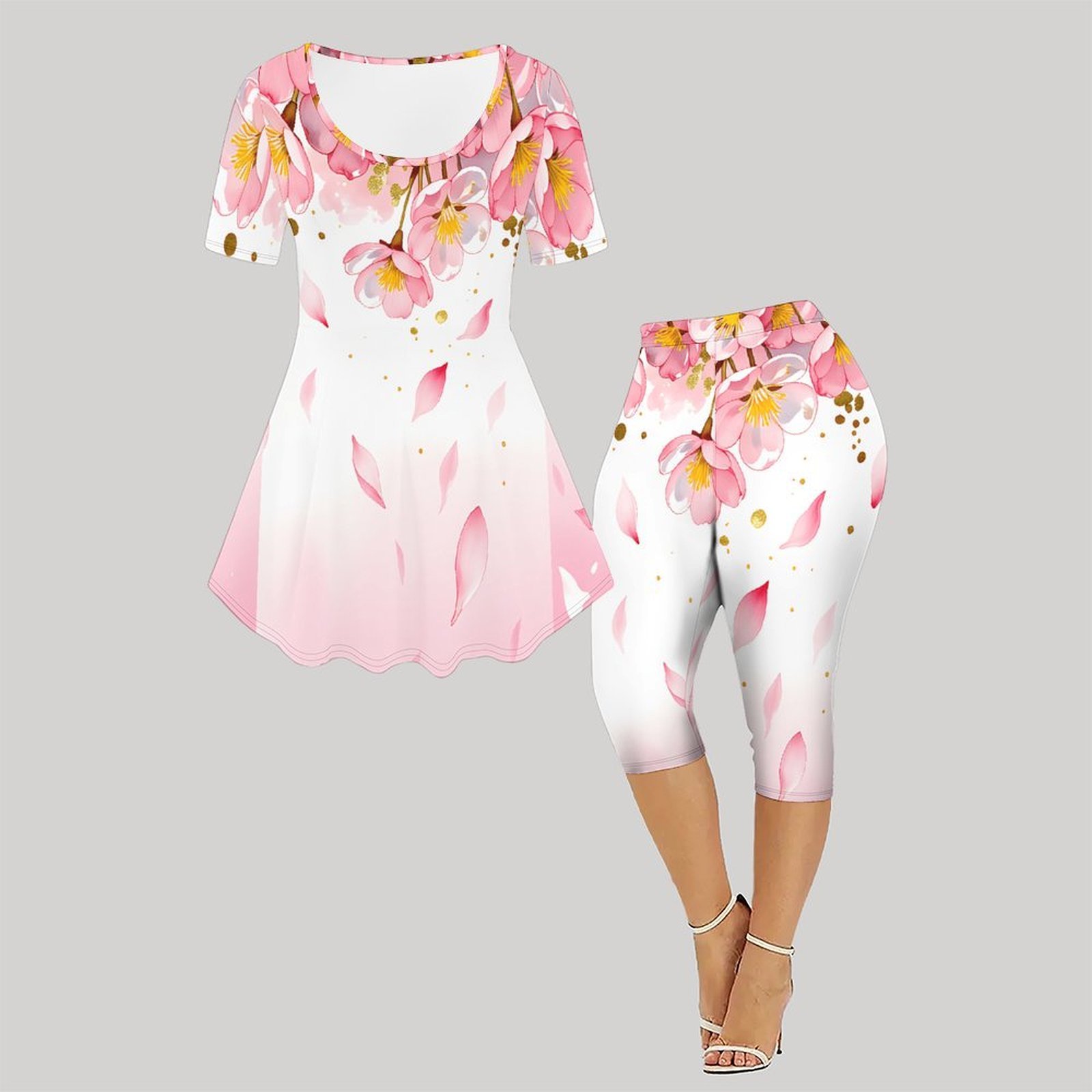 2-teiliges Set mit Vintage-Pri – Romper Floral Print Bewertung und Preis