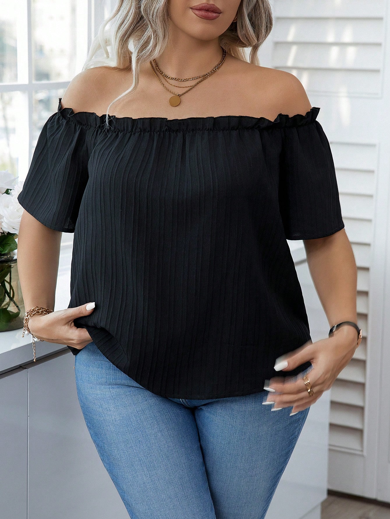 Sexy schulterfreies schwarzes  – Blouse Off Shoulder Bewertung und Preis