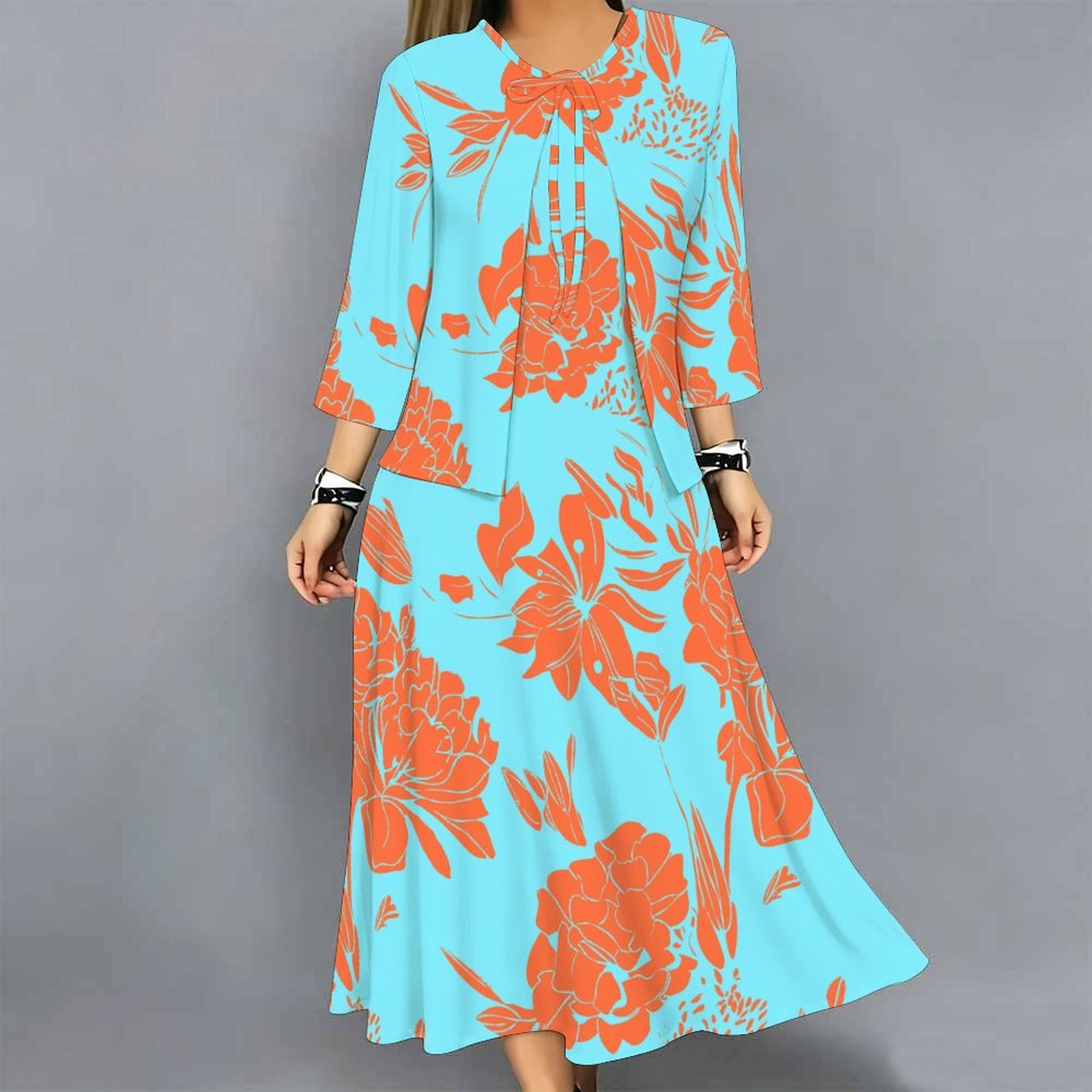 Damen 2-teiliges Kleidungsset, – Midi Skirt Floral Bewertung und Preis