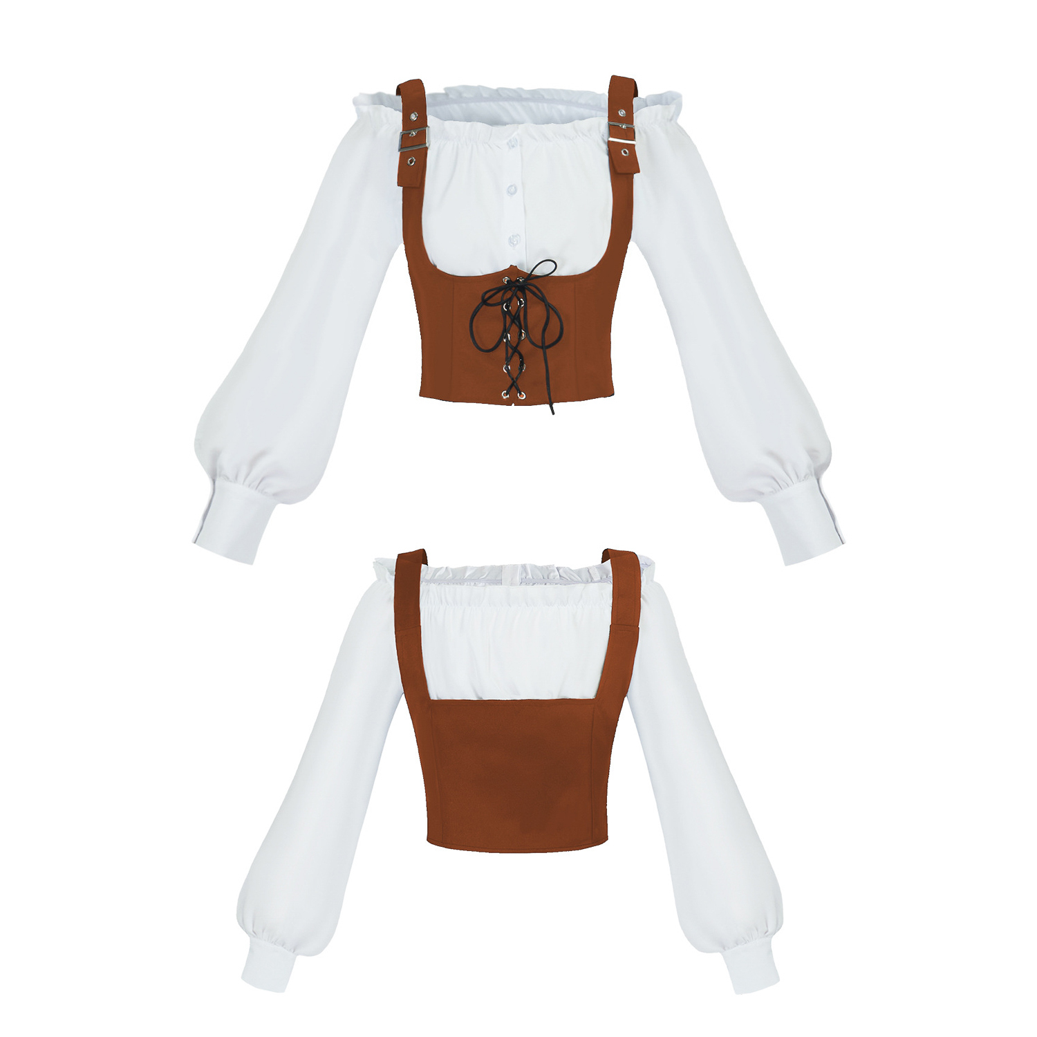Renaissance-Kostümset, bestehe – Blouse Off Shoulder Bewertung und Preis