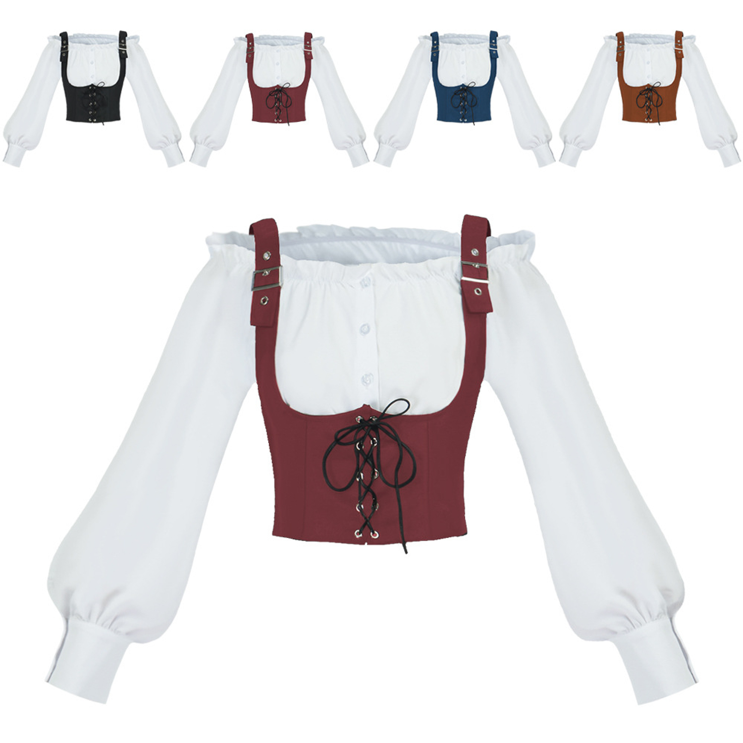 Renaissance-Kostümset, bestehe – Blouse Off Shoulder Bewertung und Preis