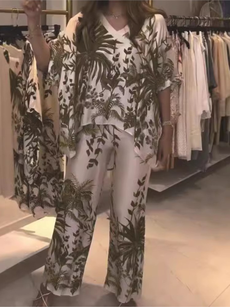 Eleganter zweiteiliger Büro an – Romper Floral Print Bewertung und Preis