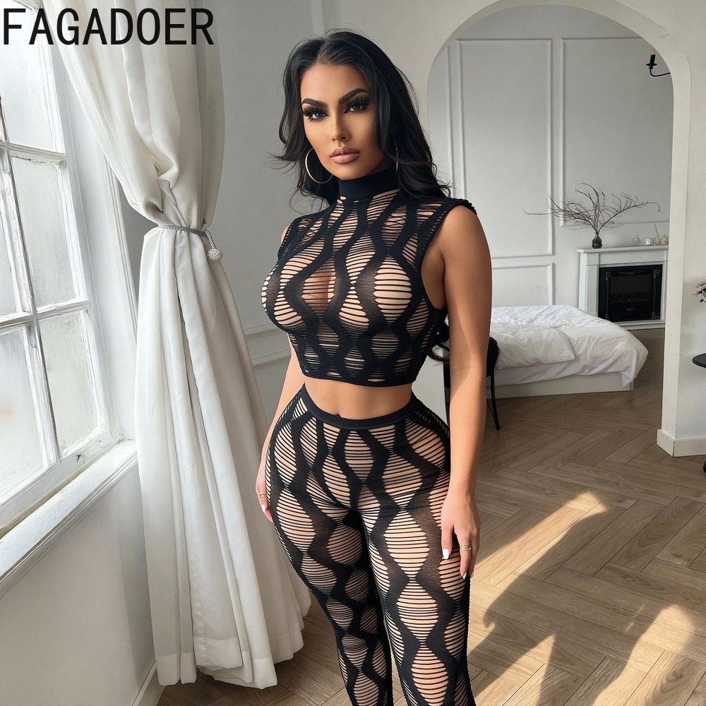 FAGADOER Sexy Strick-2-Teiler- – Crop Top Crochet Bewertung und Preis