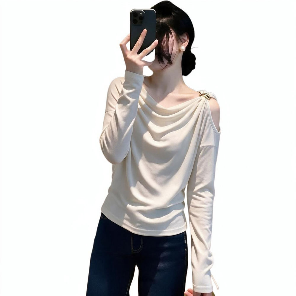 Damen Slim-Fit Langarm-Obertei – Blouse Off Shoulder Bewertung und Preis